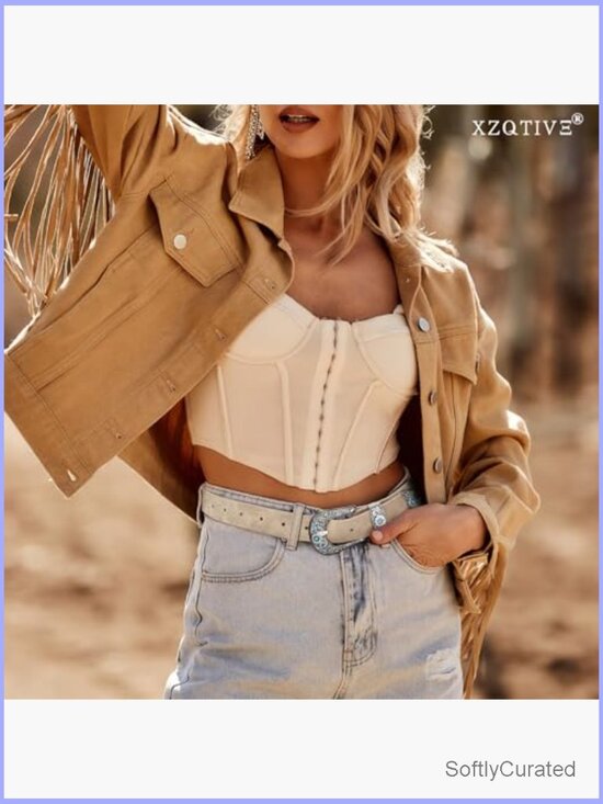 Cowgirl Suede Leather Belt With Vintage Metal Buckle main image 4